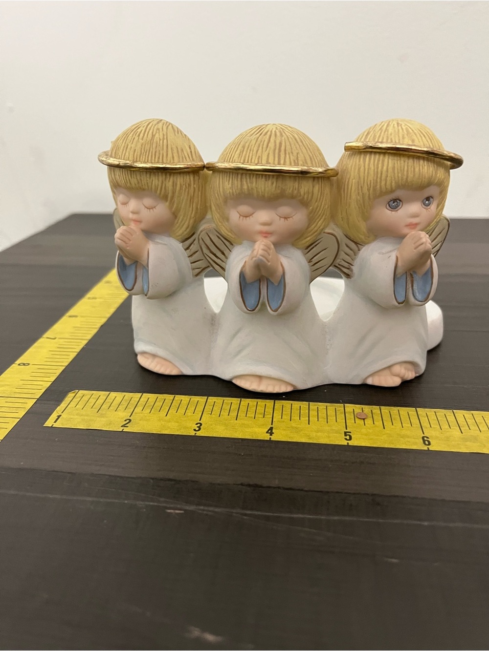 Triple Angel Figurine Trio candle holder - Decorative Home Accent